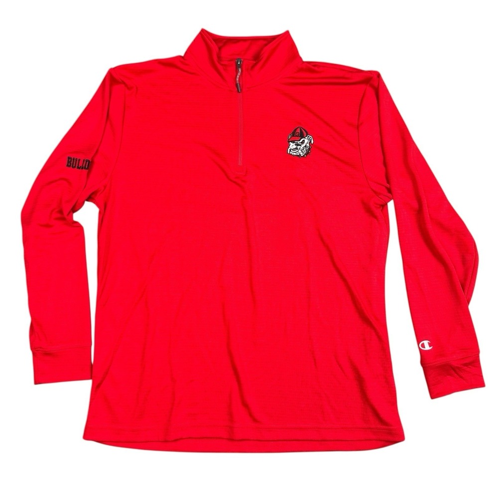 Georgia Bulldogs Champion 1/4 Zip Football Mens Size L Large College READ